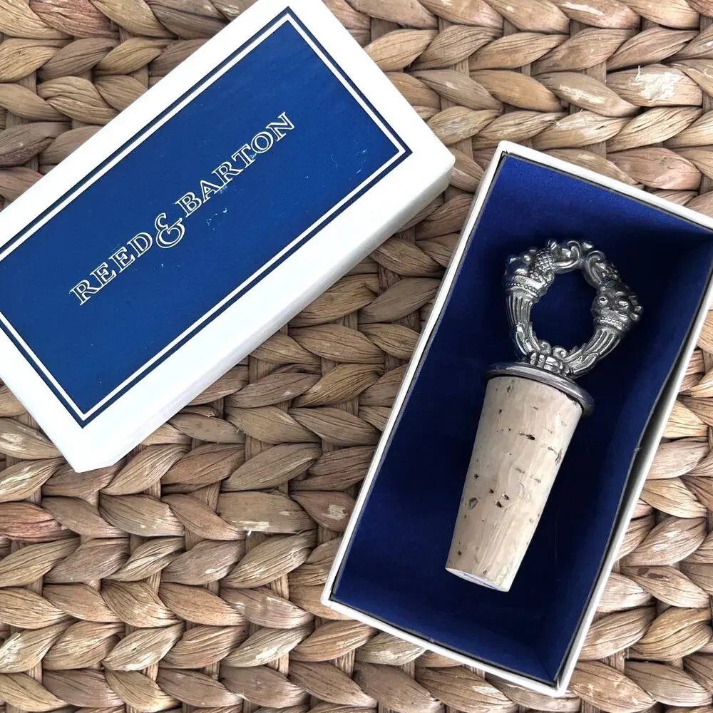 Vintage Reed & Barton Silver Plate Decanter Bottle Stopper 1624 King Francis